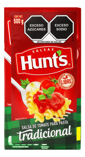 4 Pzs Hunt's Salsa Para Pasta Tradicional 500gr