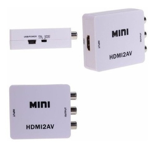 Convertidor Adaptador De Hdmi A Rca Video Version 1080p