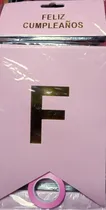 Comprar Banner Guirnalda Feliz Cumpleaños Banderines Letras Doradas