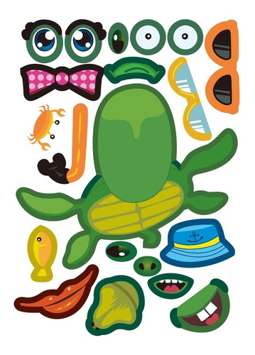Imagen 3 de 6 de Stickers Autoadhesivos Didactico X4 Bajo Del Mar Souvenirs