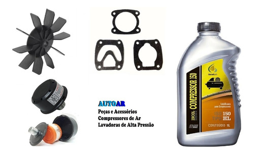 Oleo + Junta + Helice E Filtro P/compressor Intech Machine