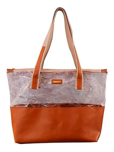 Bolsa Feminina Every Day Cristal Viagem Passeio Apparatos Cor Marrom Desenho do tecido Liso