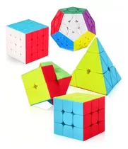 Comprar 5 Cubos Rubik Paquetes Cobra 2x2 3x3 4x4 Megaminx Pyraminx