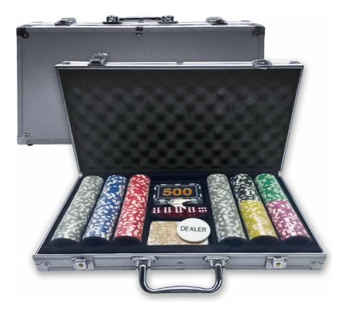 Jogo De Poker Com Maleta 300 Fichas Dados E Cartas