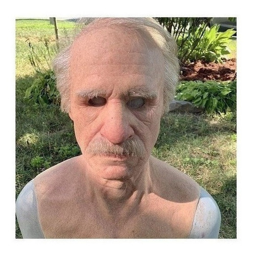 Ancianas 3d Realista Máscara De Peluca Prop Parodia