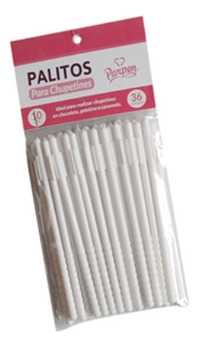 Palitos P/ Chupetines De 10 Cm. (blister X 36 U.) Blancos