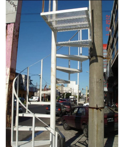 Escalera Caracol 3 Mts X 70 Cm Extra Reforzada Ciudadela Blanco