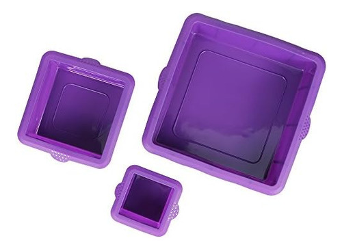 Juego De Moldes Cuadrados Para Pasteles, Moldes De Silicona
