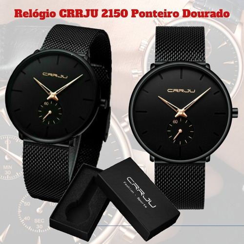 Relógio Masculino De Pulso Crrju Original À Pronta Entrega
