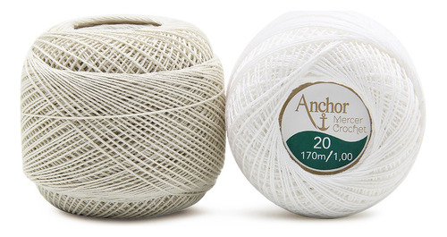 Linha Mercer Para Crochê Nº20 Branca 100% Algodão - Crochê