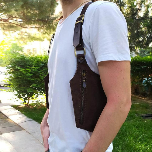 Bolsa De Cuero For Las Axilas Con Piel Antirrobo, Bandolera