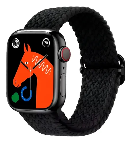 Reloj Smartwatch Correa Trenzada Elástica Color Negro