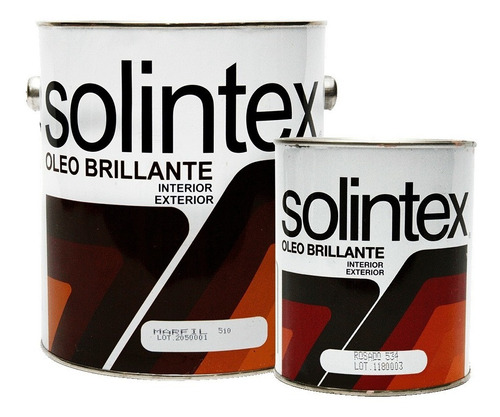 Pintura Solintex Oleo Brillante Colores 1/4 Galón