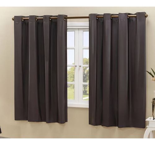 Cortina Corta Luz Blecaute Blackout 2,20 X 1,30 - Eddi Casa Cor Tabaco