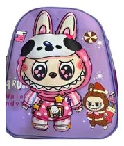 Comprar 6 Mochila Escolar Labubu Infantil Preescolar Con Luces Led (1o Primaria) Kinder Colores Surtidos Labubu