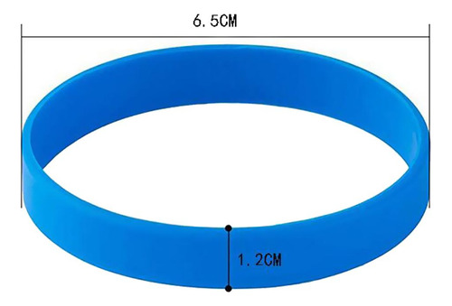 4 X 15pcs / Lot Muñequeras De Goma Deportiva Elástica Azul
