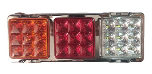 Stop Universal Triple Base Cromada 27 Led 12v Tracto 