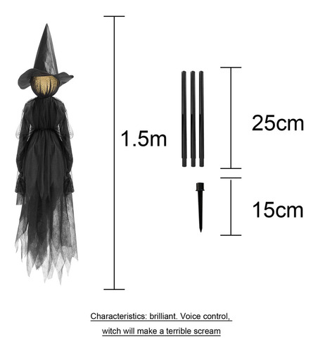 4 Piezas De Halloween Tomados De La Mano Bruja Luces Led2023