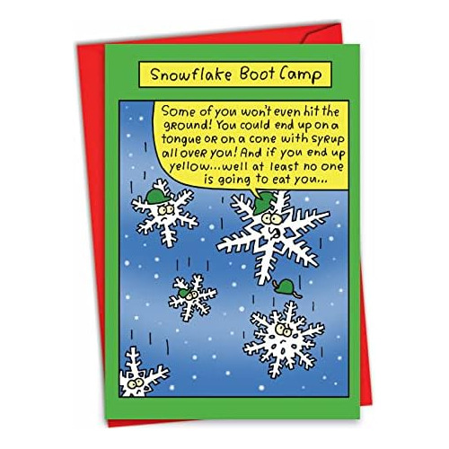 , Snowflake Bootcamp - Funny Military Merry Christmas C...