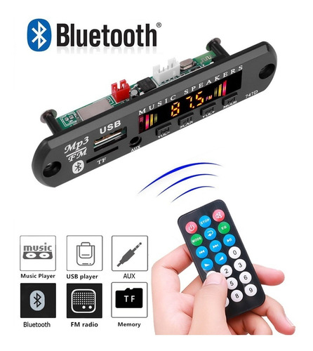 Modulo Reproductor Bluetooth Radio Usb Fm Sd Para Carro