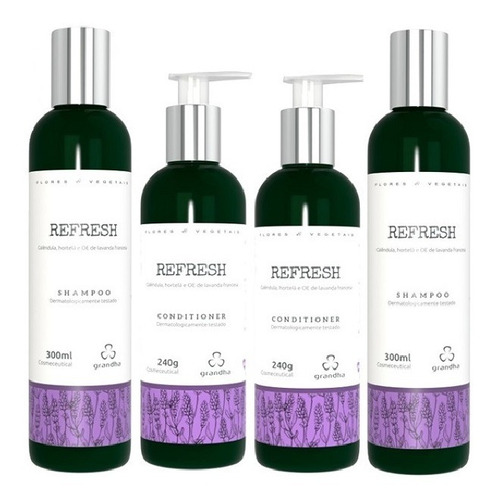 Kit Grandha Refresh Shampoo E Condicionador Combate Oleosida