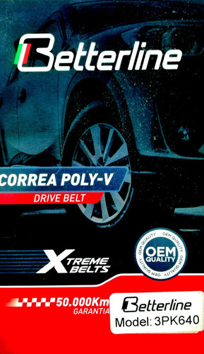 Correa 3pk640 Baby Camry Terios Araya Direccion Hidraulica