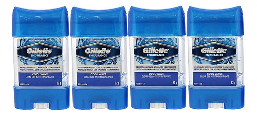 Gillette Antitranspirante Cool Wave 4 unidades 82gr fresh cool