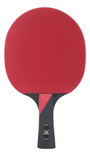 Paleta de ping pong Loki E8 negra y roja FL (Cóncavo)