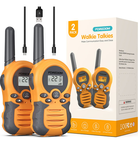 Foredom Walkie Talkies Para Ninos Fd688 2pcs Naranja Nuevo