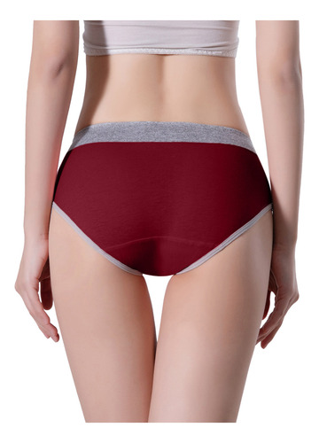 Pack De 4 Calzoncillos Para Mujer, Color Liso, Patchwork