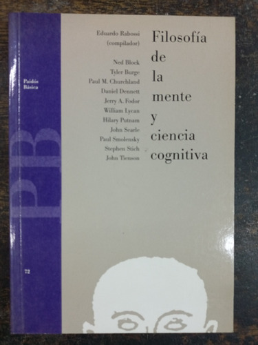 Filosofia De La Mente Y La Ciencia Cognitiva * Aa.vv * 