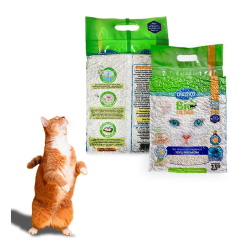 Areia De Gato Biodegradável Pacote 2,5kg Tofu Chalesco