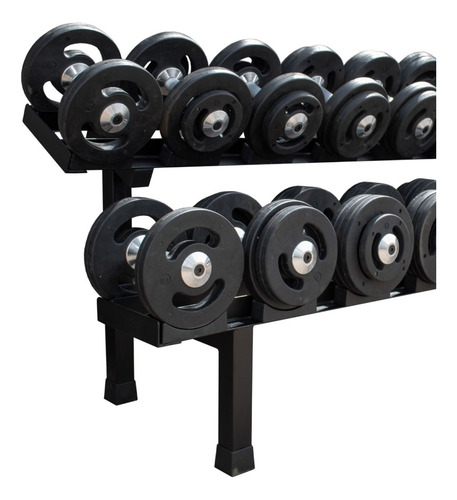 Dumbells Injetados Par De 12 Kg A 20 Kg + Suporte + Kit
