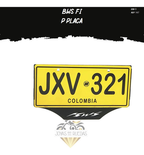 Porta Placa Partes Lujo Moto Bws Fi