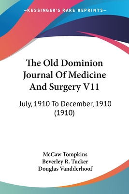 Libro The Old Dominion Journal Of Medicine And Surgery V1...