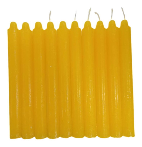 Paquete De Vela De Lápiz Amarilla Con 20 Piezas