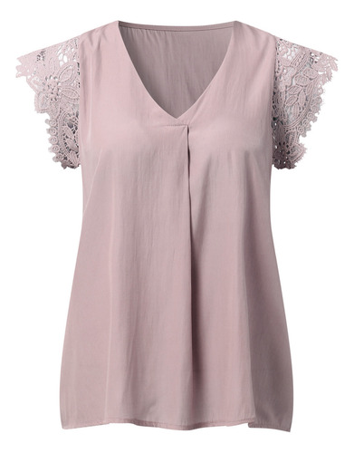 Camiseta Con Cuello En V Y Estampado Sin Mangas Con Chaleco