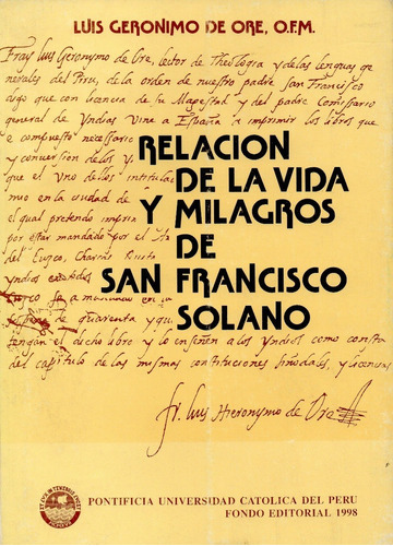 (-) Relacion De La Vida Y Milagros De San Francisco Solano