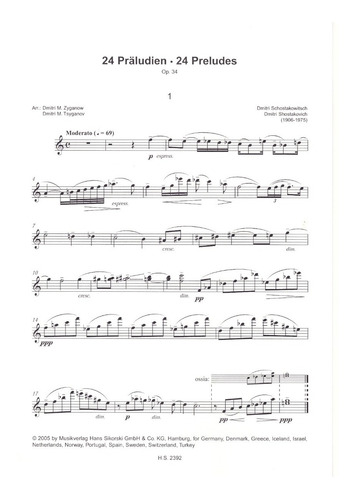 D. Shostakovich: 24 Preludes Op.34 Violin And Piano.