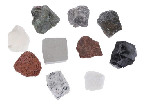 10 Piezas De Colección De Piedras Minerales De Roca, 