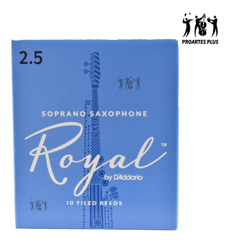 Caña Saxo Soprano Bb # 2.5 Rico Royal Rib1025 Caja X 10