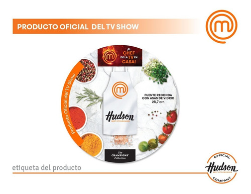 Fuente Vidrio Templado Hudson Redonda Con Asas Horno 28,7 Cm