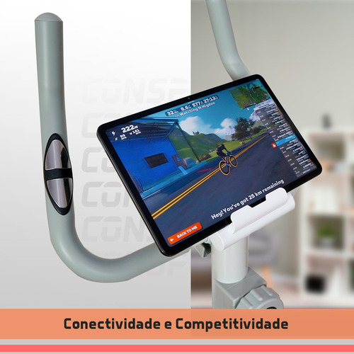 Bicicleta Ergométrica Vertical V1000 Connect Consport Branco