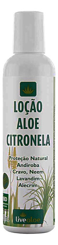Loção Aloe Citronela Andiroba Natural Vegano 200ml Livealoe