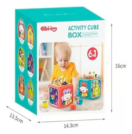 Cubo Didáctico Musical Sensorial 6 En 1 Juego Actividades