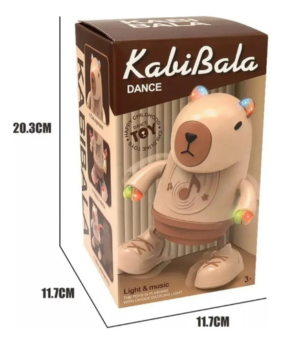 Capibara Con Movimiento Y Luz Sonido Juguete Carpincho Capibara Marrón
