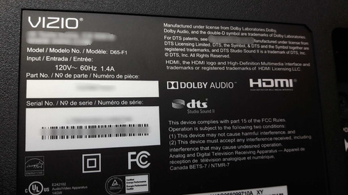 Tarjeta Madre Main Vizio D65-f1 715g9182-m01-b00-005k (Usado)