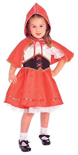 Disfraz De Caperucita Roja De Lujo Niños, Pequeño, Un...