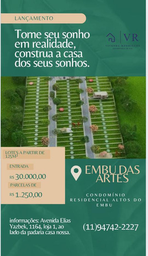 Vendo Terrenos A Partir De 125 Metros Na Cidade De Embu Das