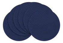 Comprar Juego De 6 Manteles Individuales Lavables Azul Marino